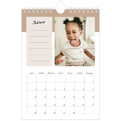 Calendario personalizado A5 — Calendario de lista de tareas [Febrero]