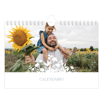 Calendario personalizado A5 — Motivo floral [portada]