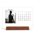 Calendario de mesa con base de madera - apaisado  — Mi diario de viaje [Enero]