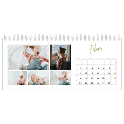 Calendarios de mesa — Texto en garabatos [Febrero]