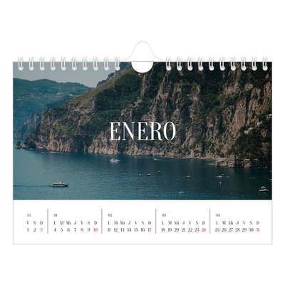 Calendario personalizado A5 — Escapada infinita [Enero]