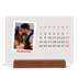Calendario de mesa con base de madera - apaisado  — Firmado en carmín [Febrero]