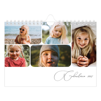 Calendario personalizado A5 — Fotos y caligrafía [portada]