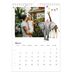 Calendario personalizado A4 — Animales de acuarela [Marzo]