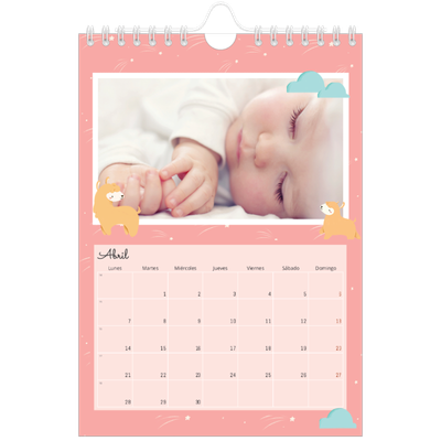 Calendario personalizado A5 — Animalitos [Abril]