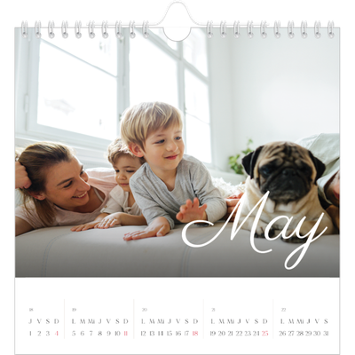 Calendarios Cuadrados — Mes escrito a mano [portada]