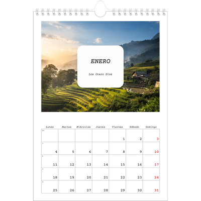 Calendario personalizado A4 — La historia completa [Enero]