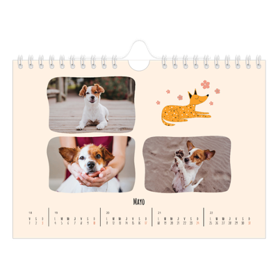 Calendario personalizado A5 — Perros y garabatos [portada]