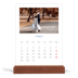 Calendario de mesa con base de madera - vertical  — Clásico cobalto [Marzo]
