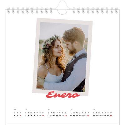 Calendarios Cuadrados — Firmado en carmín [Enero]