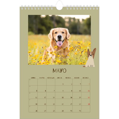 Calendario personalizado A4 — Cachorro juguetón [portada]