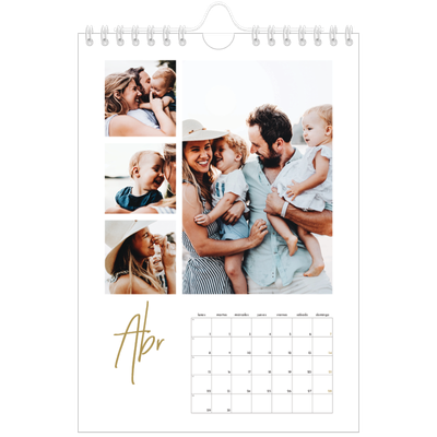 Calendario personalizado A5 — Texto en garabatos [Abril]