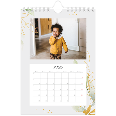 Calendario personalizado A5 — Salpicado floral [portada]
