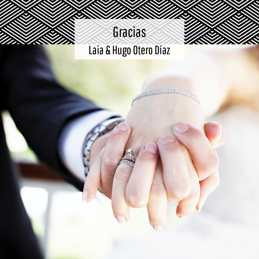 Tarjetas de agradecimiento — Geometría monocromática