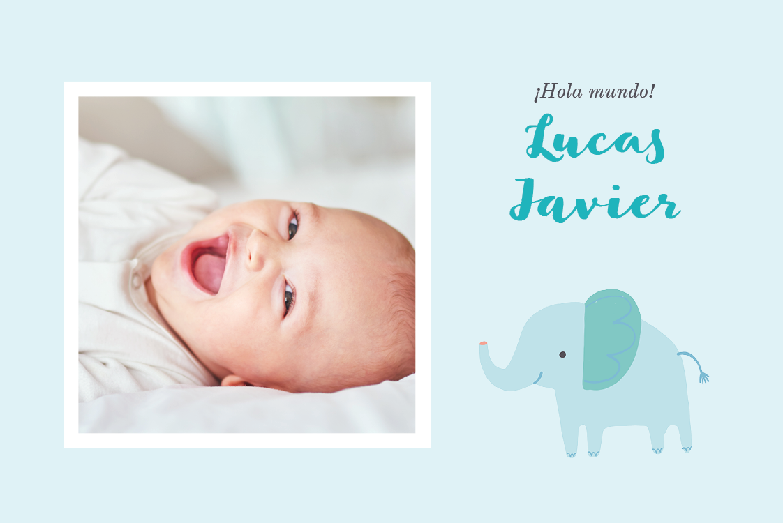 Invitaciones — Elefante azul