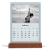 Calendario de mesa con base de madera - vertical  — Neo Scandi [Febrero]