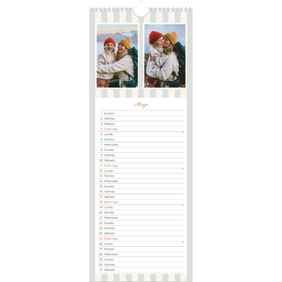 Calendario de cocina  — Letras y rayas [portada]