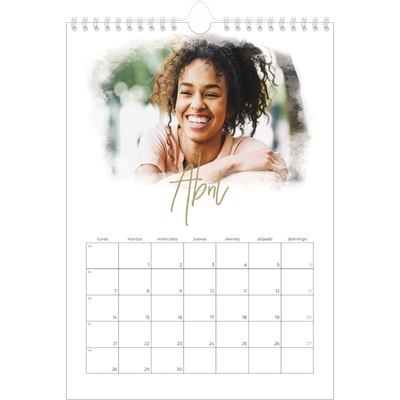 Calendario personalizado A4 — Efectos fotográficos [Abril]