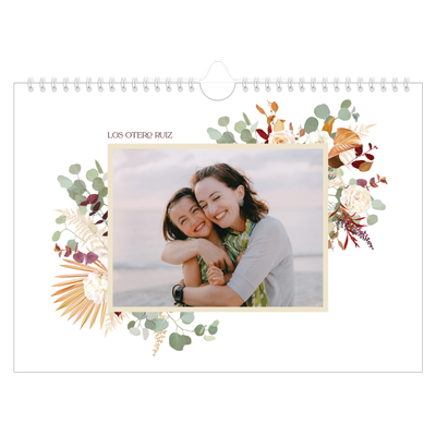 Calendario A4 horizontal — Boho [portada]