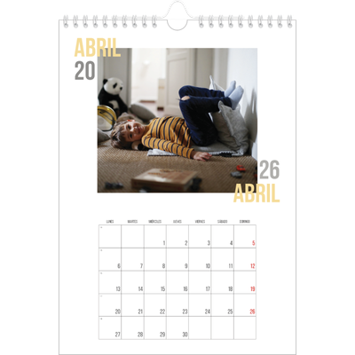 Calendario personalizado A4 — Tipo de pareja [Abril]