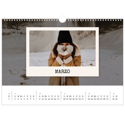 Calendario A3 horizontal — La edición de retratos [Marzo]