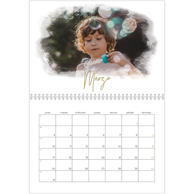Calendario personalizado doble A4 — Efectos fotográficos [Marzo]