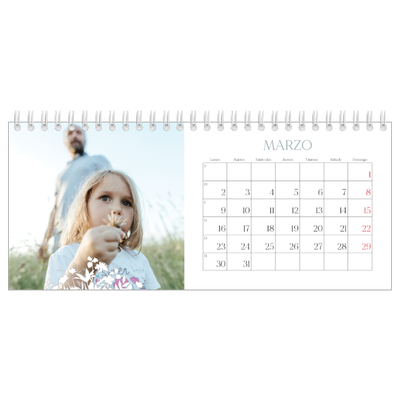 Calendarios de mesa — Motivo floral [Marzo]