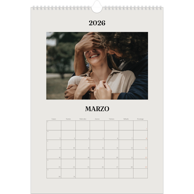 Calendarios A3 — Marfil simple [Marzo]