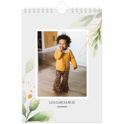 Calendario personalizado A5 — Salpicado floral [portada]