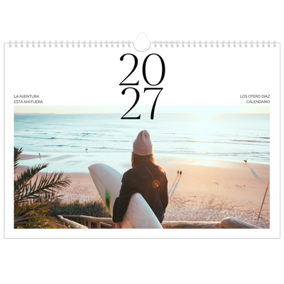 Calendario A3 horizontal — Atardeceres surferos [portada]