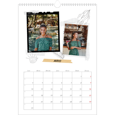 Calendarios A3 — Scrapbook con estilo [Mayo]