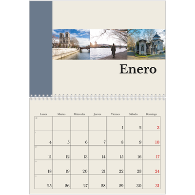 Calendario personalizado doble A4 — Lugares del mundo [Enero]