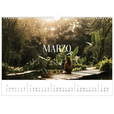 Calendario A3 horizontal — Escapada infinita [Marzo]