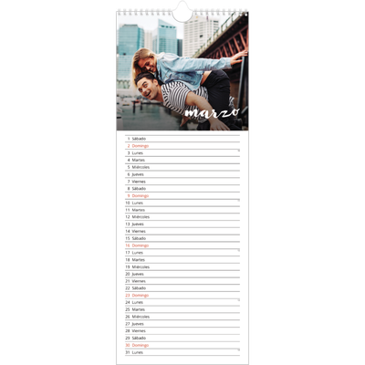 Calendario de cocina  — Guión sencillo [Marzo]