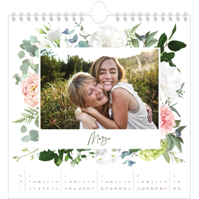 Calendarios Cuadrados — Flores tradicionales [Marzo]