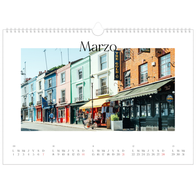 Calendario A3 horizontal — Mi diario de viaje [Marzo]