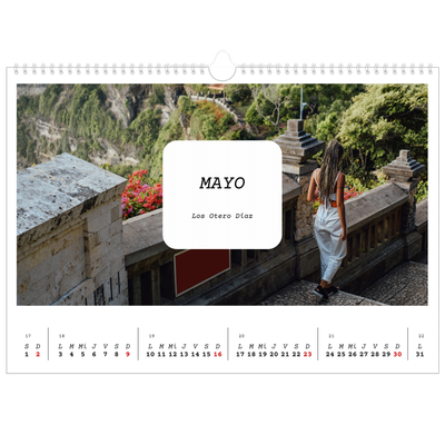 Calendario A3 horizontal — La historia completa [Mayo]
