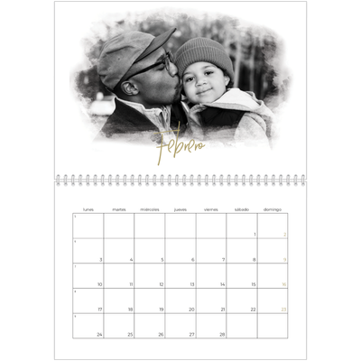 Calendario personalizado doble A4 — Efectos fotográficos [Febrero]