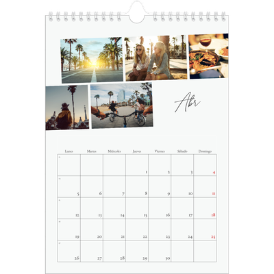 Calendario personalizado A4 — Descanso de la ciudad [Abril]