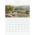 Calendario personalizado doble A4 — Banner de texto dorado [Abril]