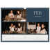 Calendario A3 horizontal — Pizarra y caligrafía [Febrero]