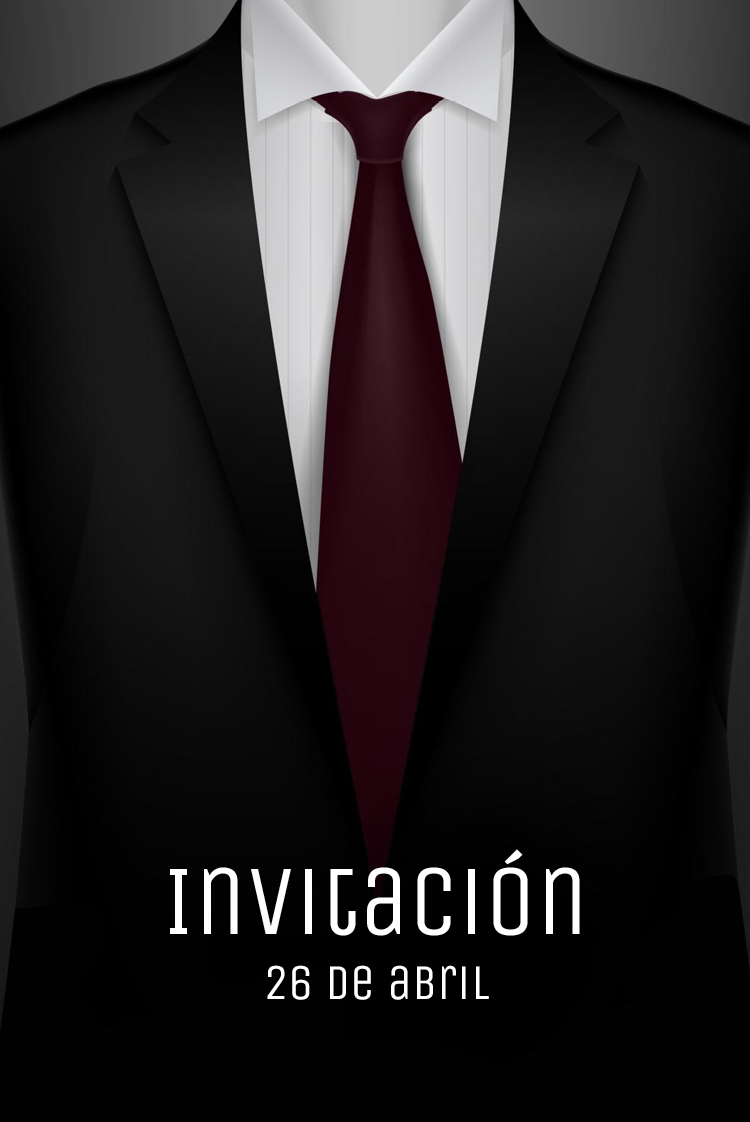 Invitaciones — Traje y corbata