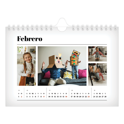 Calendario personalizado A5 — Recién salido del horno [Febrero]