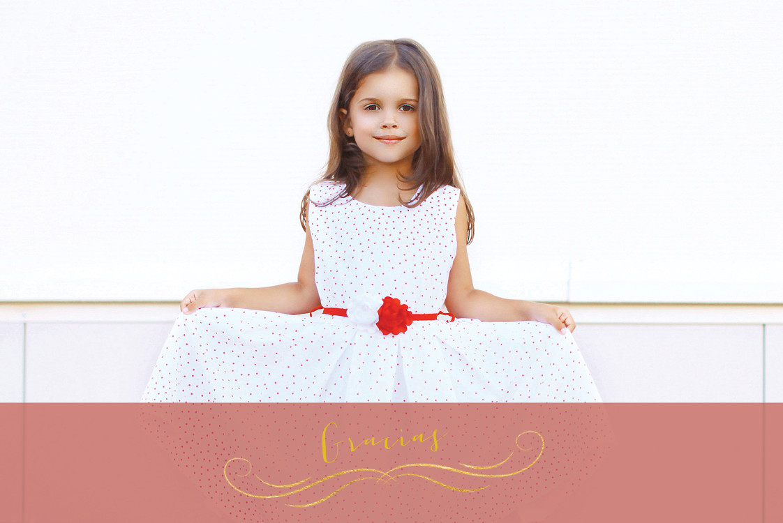 Tarjetas de agradecimiento — Cinta rosa vintage