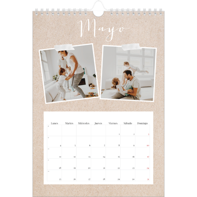 Calendario personalizado A4 — Calendario scrapbook [portada]