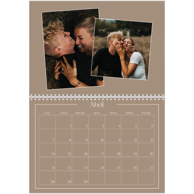 Calendario personalizado doble A4 — Recuerdos artesanales [Abril]
