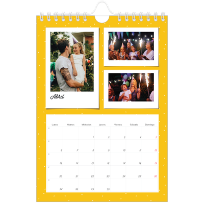 Calendario personalizado A5 — Instantáneas pop de colores [Abril]