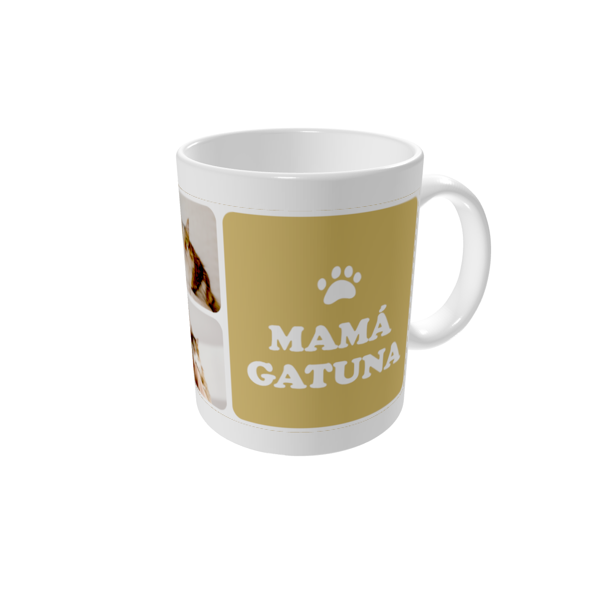 Tazas personalizadas — Mamá gatuna - color