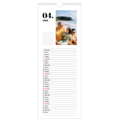 Calendario de cocina  — Serif y momentos [Abril]