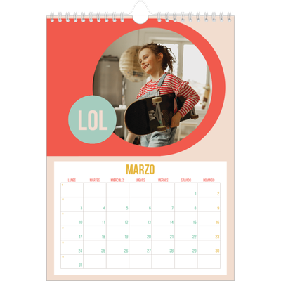 Calendario personalizado A4 — Brillante y bonito [Marzo]
